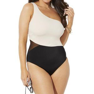 One Shoulder One Piece Swimsuit